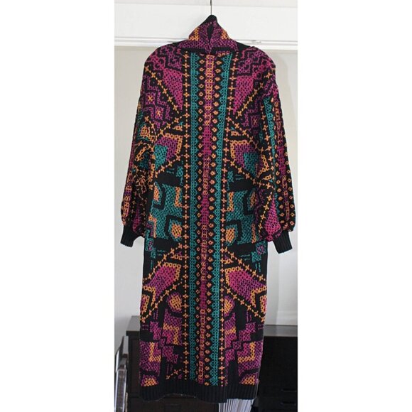 New w/Tags - Farm Rio Yawanawa Stripe Midi Sweater Dress, Sml Oversize - Picture 4 of 11